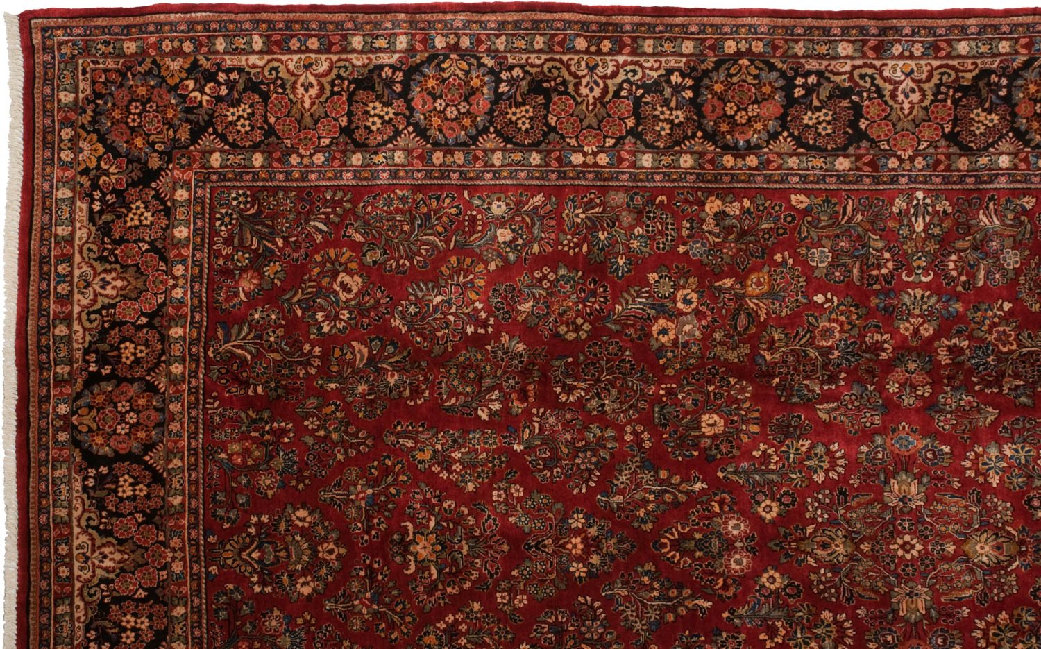 10.5x18.5 Vintage American Sarouk Carpet