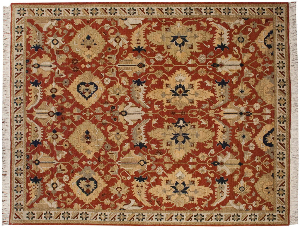 8x10 Vintage Armenian Sultanabad Design Carpet