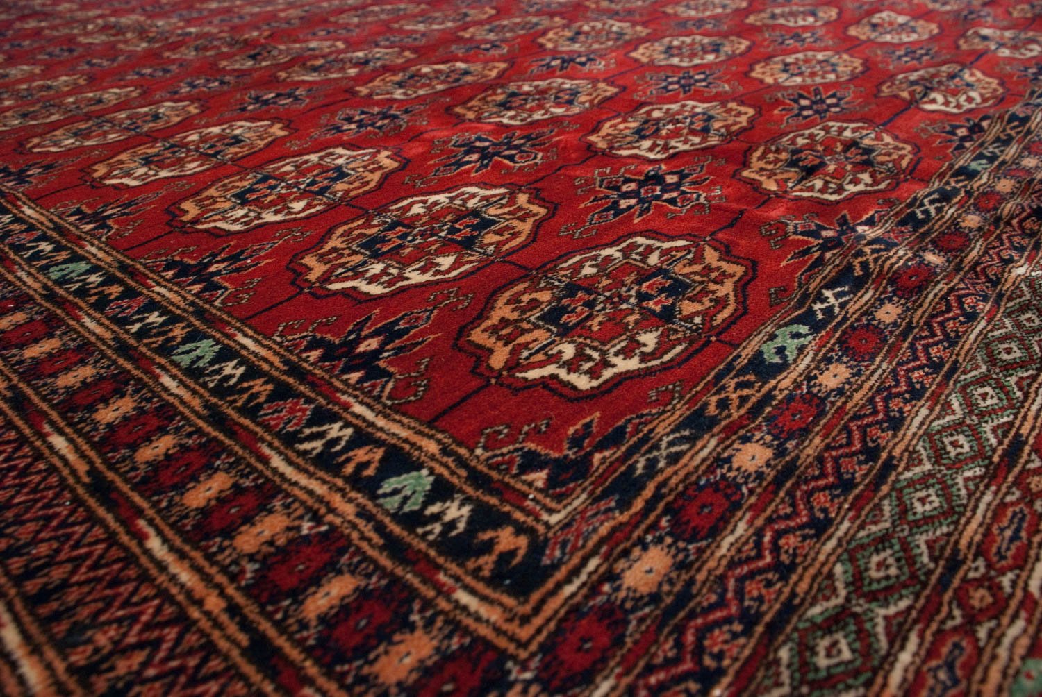 11x14 Vintage Fine Bokhara Carpet