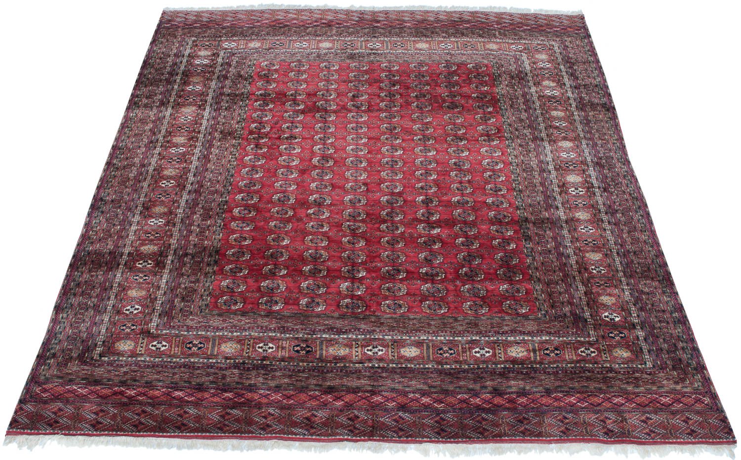 14x15.5 Vintage Fine Bokhara Square Carpet