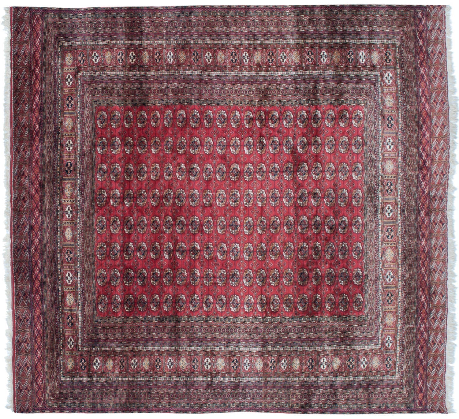 14x15.5 Vintage Fine Bokhara Square Carpet