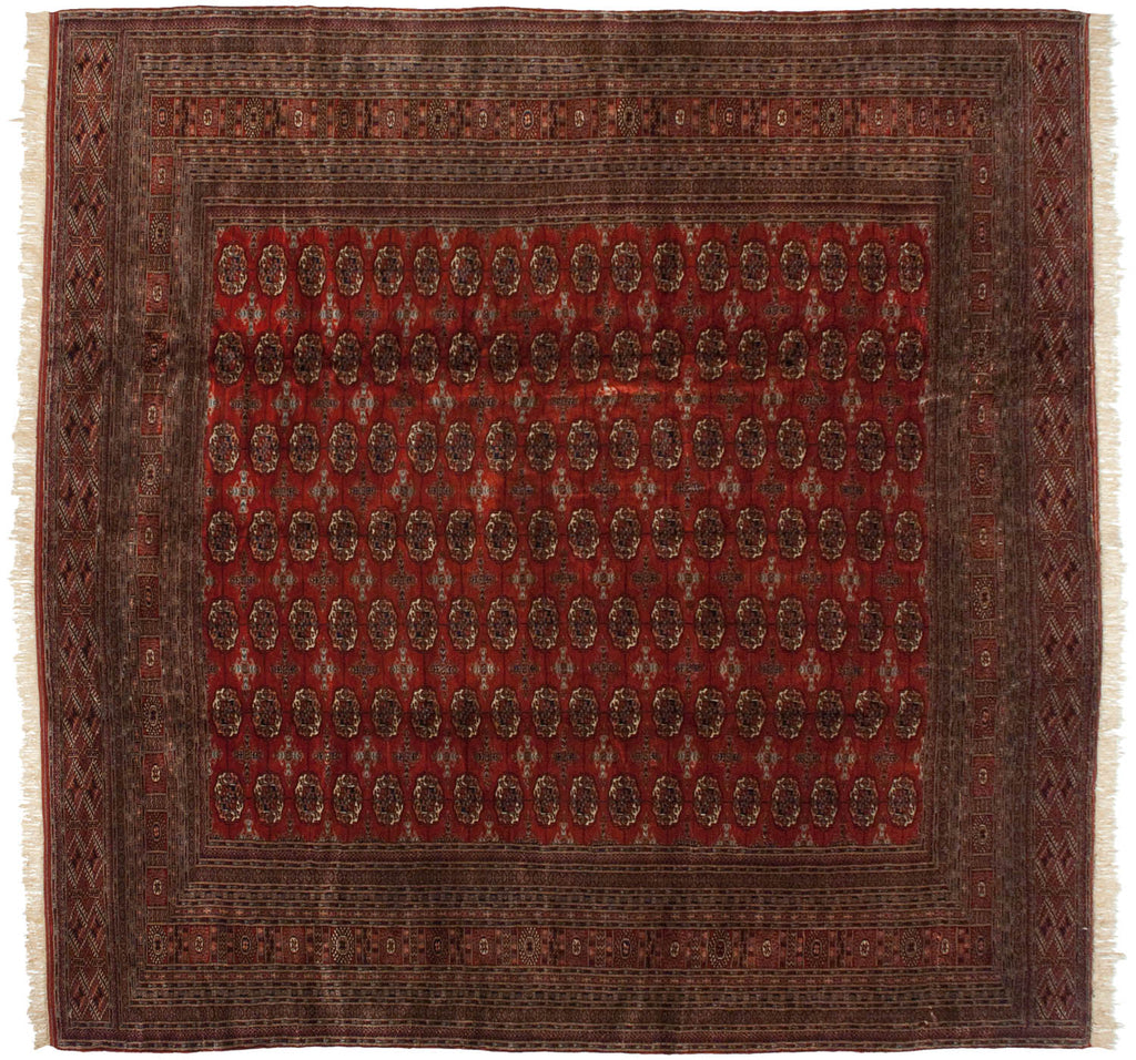 12x12.5 Vintage Fine Bokhara Square Carpet