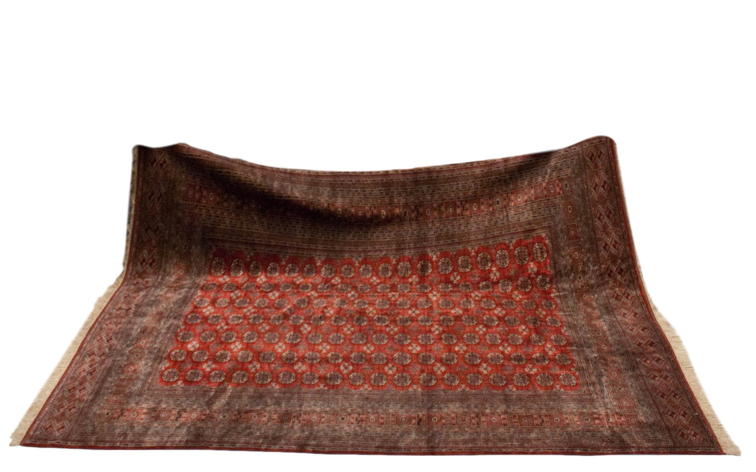 12x12.5 Vintage Fine Bokhara Square Carpet