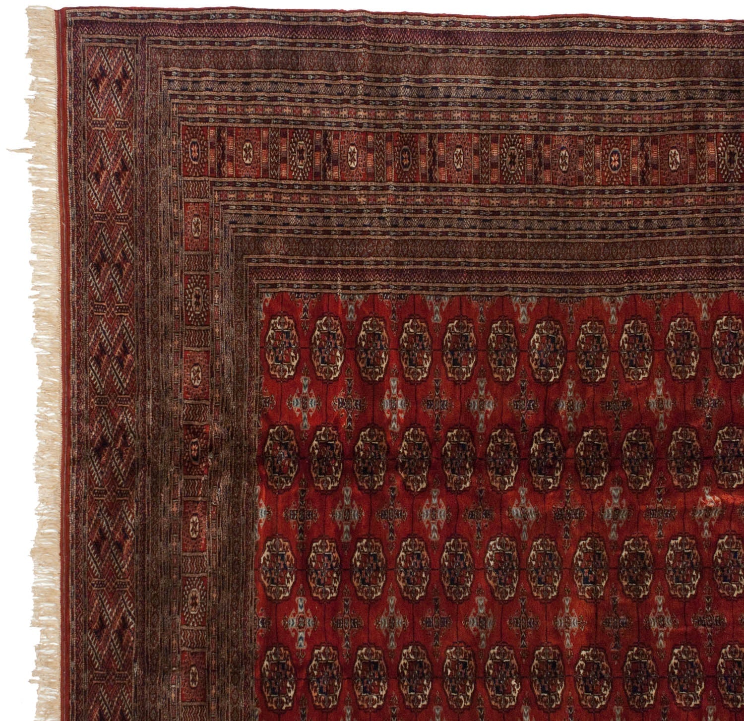 12x12.5 Vintage Fine Bokhara Square Carpet