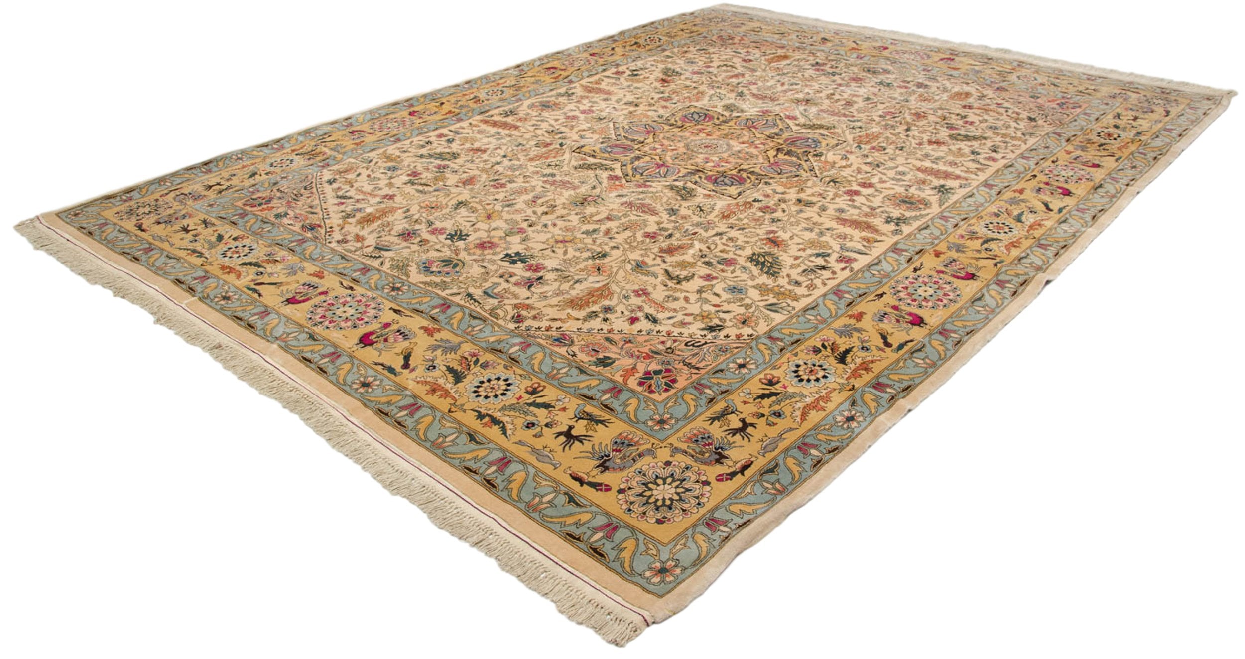 10x13.5 Vintage Fine Bulgarian Isfahan Design Carpet