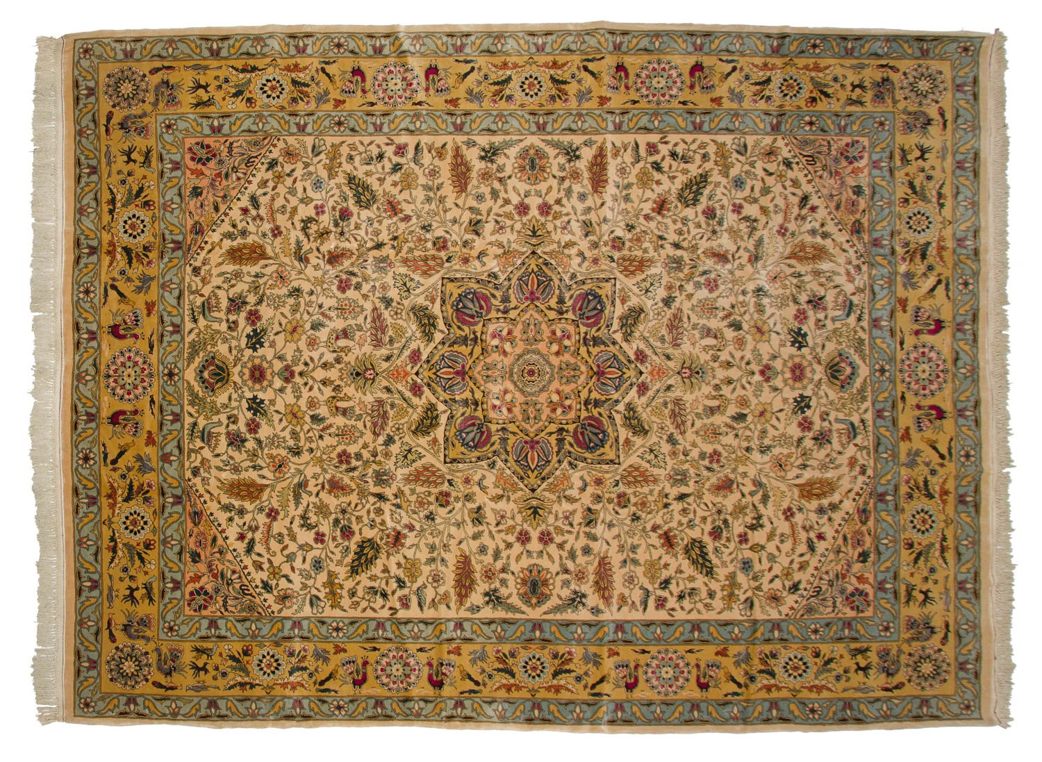 10x13.5 Vintage Fine Bulgarian Isfahan Design Carpet