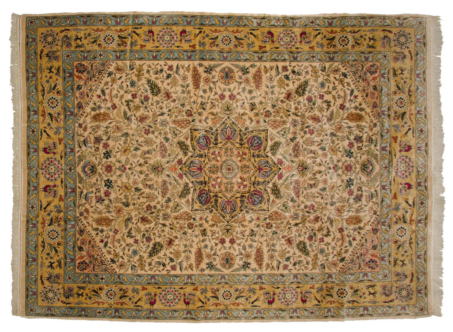 10x13.5 Vintage Fine Bulgarian Isfahan Design Carpet