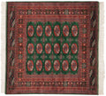 4x4 Vintage Fine Bokhara Square Rug