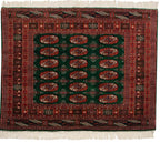 4x4 Vintage Fine Bokhara Square Rug
