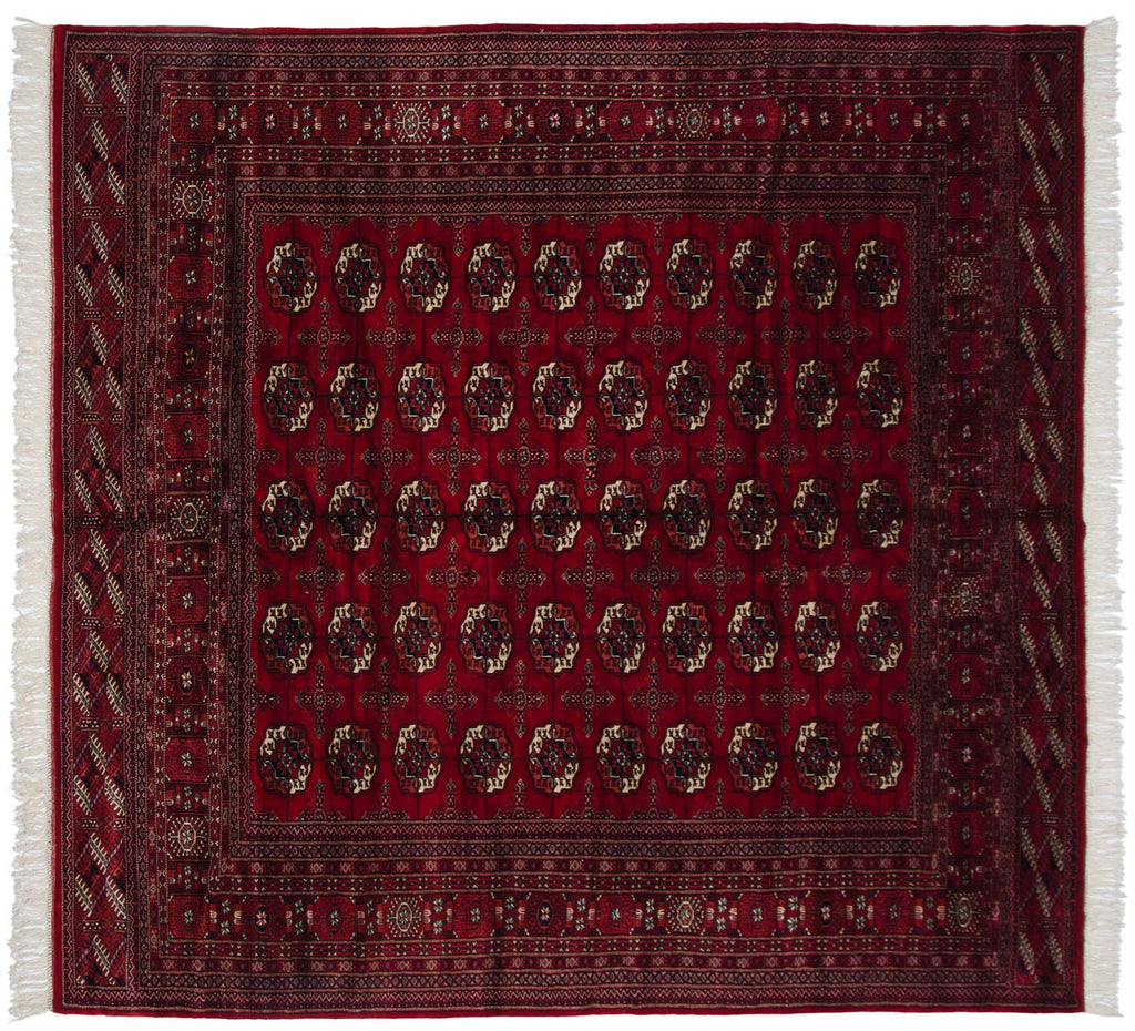 8x8.5 Vintage Fine Bokhara Square Carpet