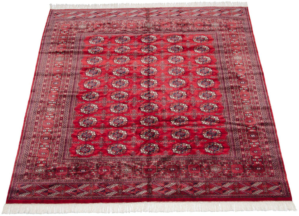 8x8.5 Vintage Fine Bokhara Square Carpet