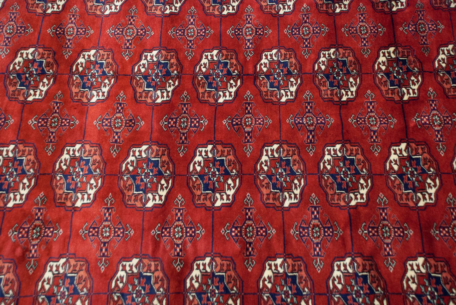 8x8.5 Vintage Fine Bokhara Square Carpet
