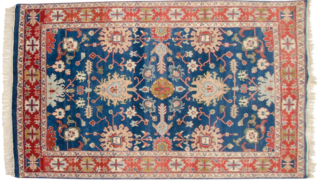 4.5x7 Vintage Indian Bijar Design Rug