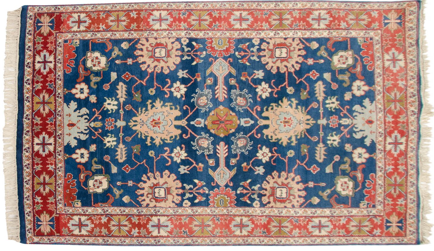 4.5x7 Vintage Indian Bijar Design Rug