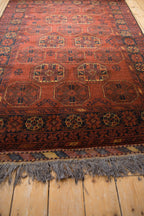 4.5x7 Vintage Afghani Bokhara Design Rug