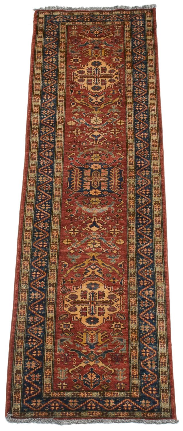 2.5x9.5 New Pakistani Caucasian Design Rug Runner