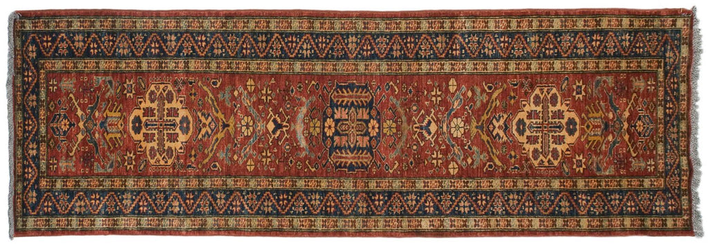 2.5x9.5 New Pakistani Caucasian Design Rug Runner