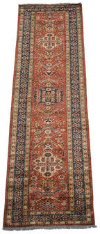 2.5x9.5 New Pakistani Caucasian Design Rug Runner