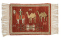2x2.5 Vintage Pictorial Armenian Herdsman Design Square Rug Mat