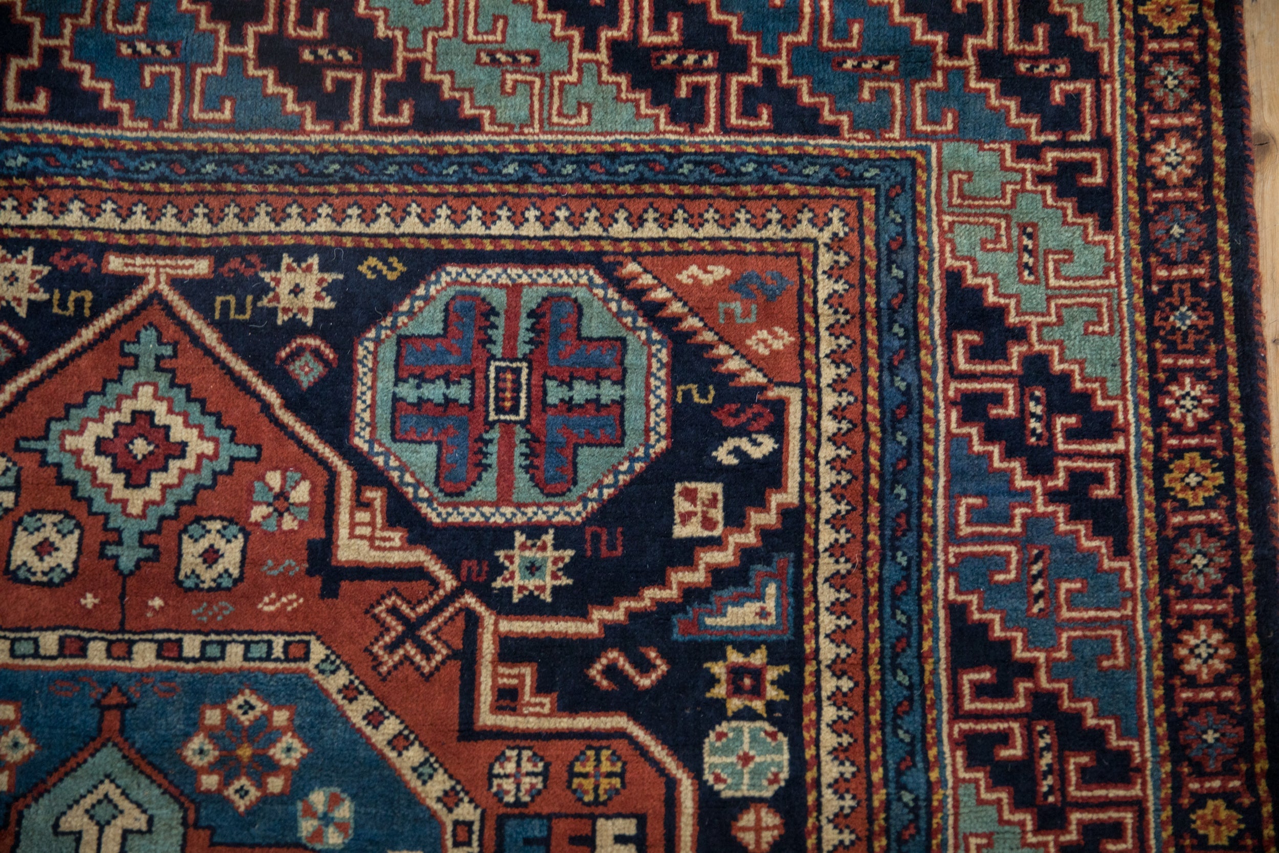 4.5x7 Vintage Indian Caucasian Design Rug
