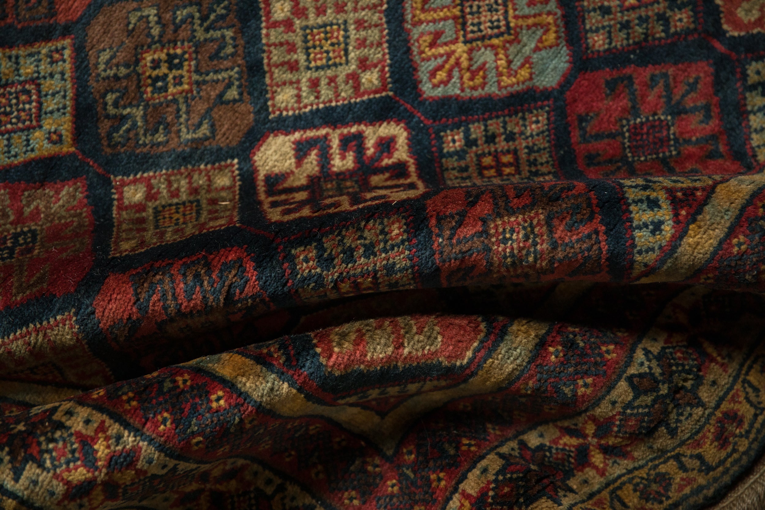 4.5x6 Vintage Indian Jaff Kurd Design Rug