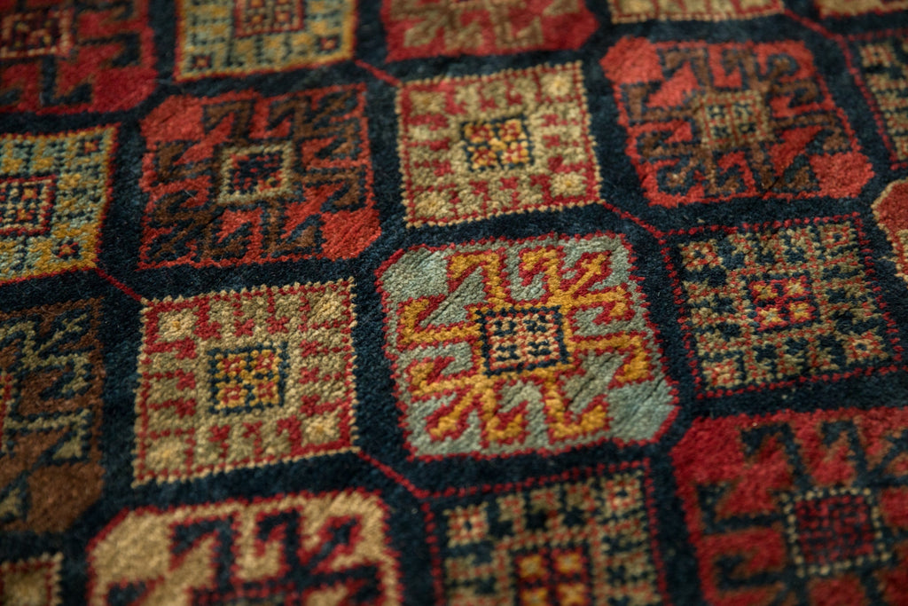 4.5x6 Vintage Indian Jaff Kurd Design Rug