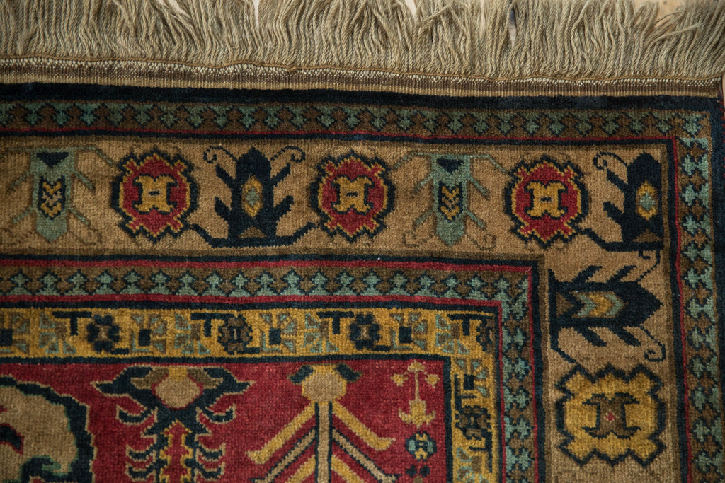 4.5x5.5 Vintage Indian Kazak Design Square Rug