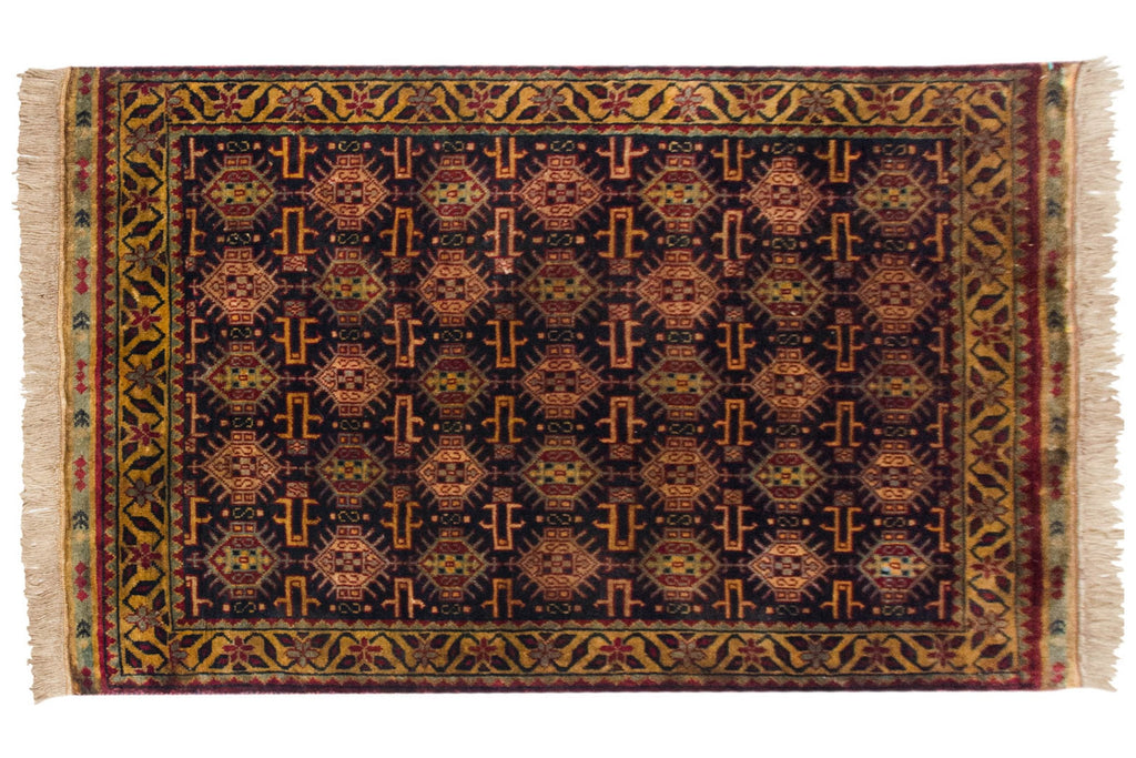 3x5 Vintage Indian Caucasian Design Rug