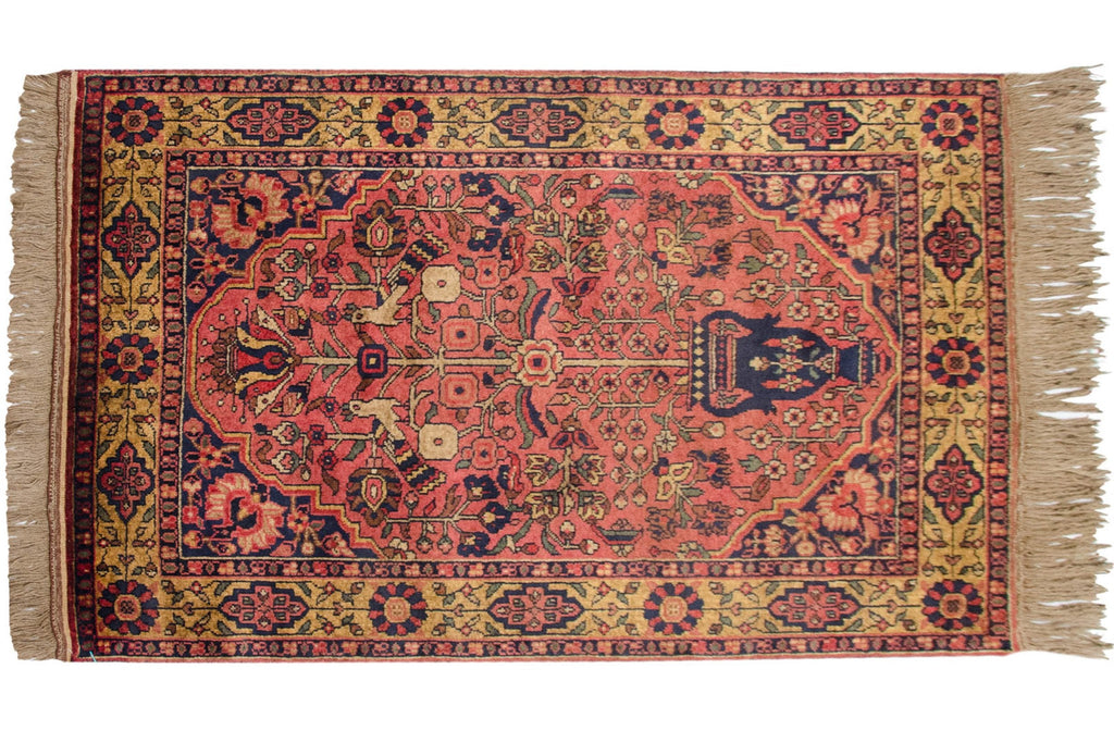 3x5 Vintage Indian Bakhtiari Design Rug