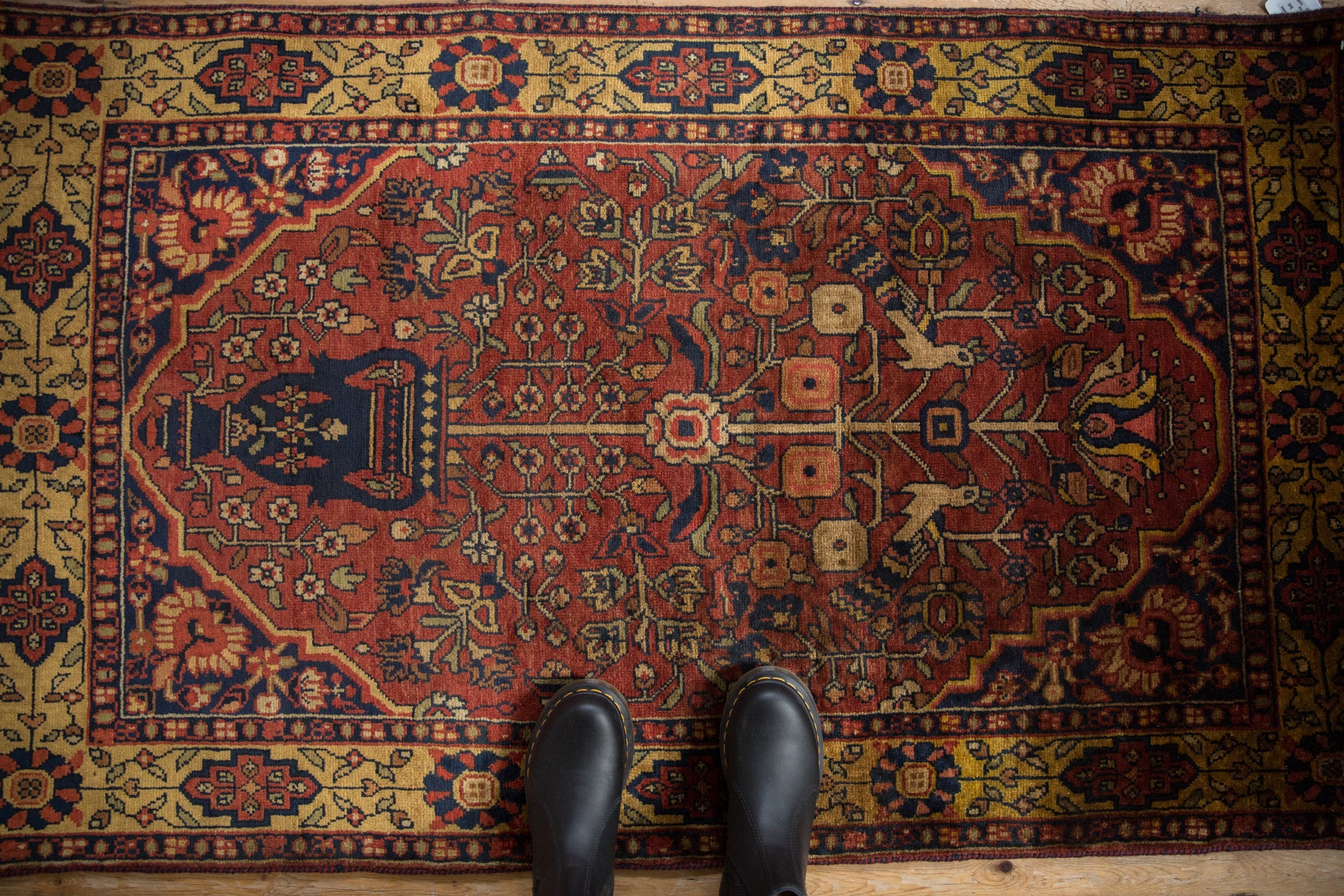 3x5.5 Vintage Indian Bakhtiari Design Rug