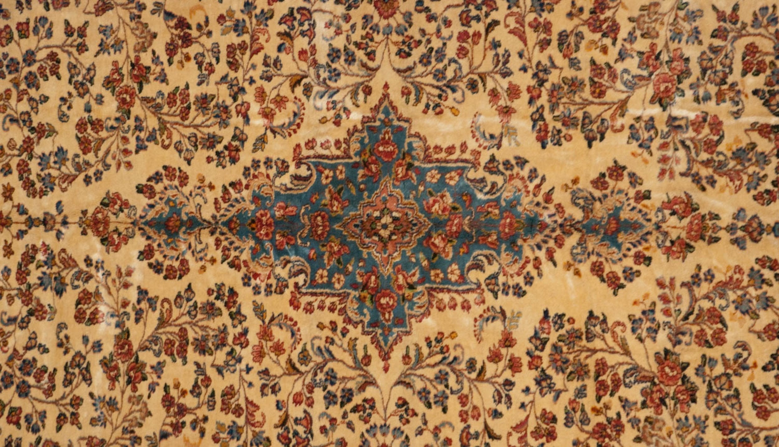 9.5x22.5 Vintage Kerman Carpet