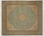 12x14 Vintage Fine Bulgarian Kerman Design Square Carpet