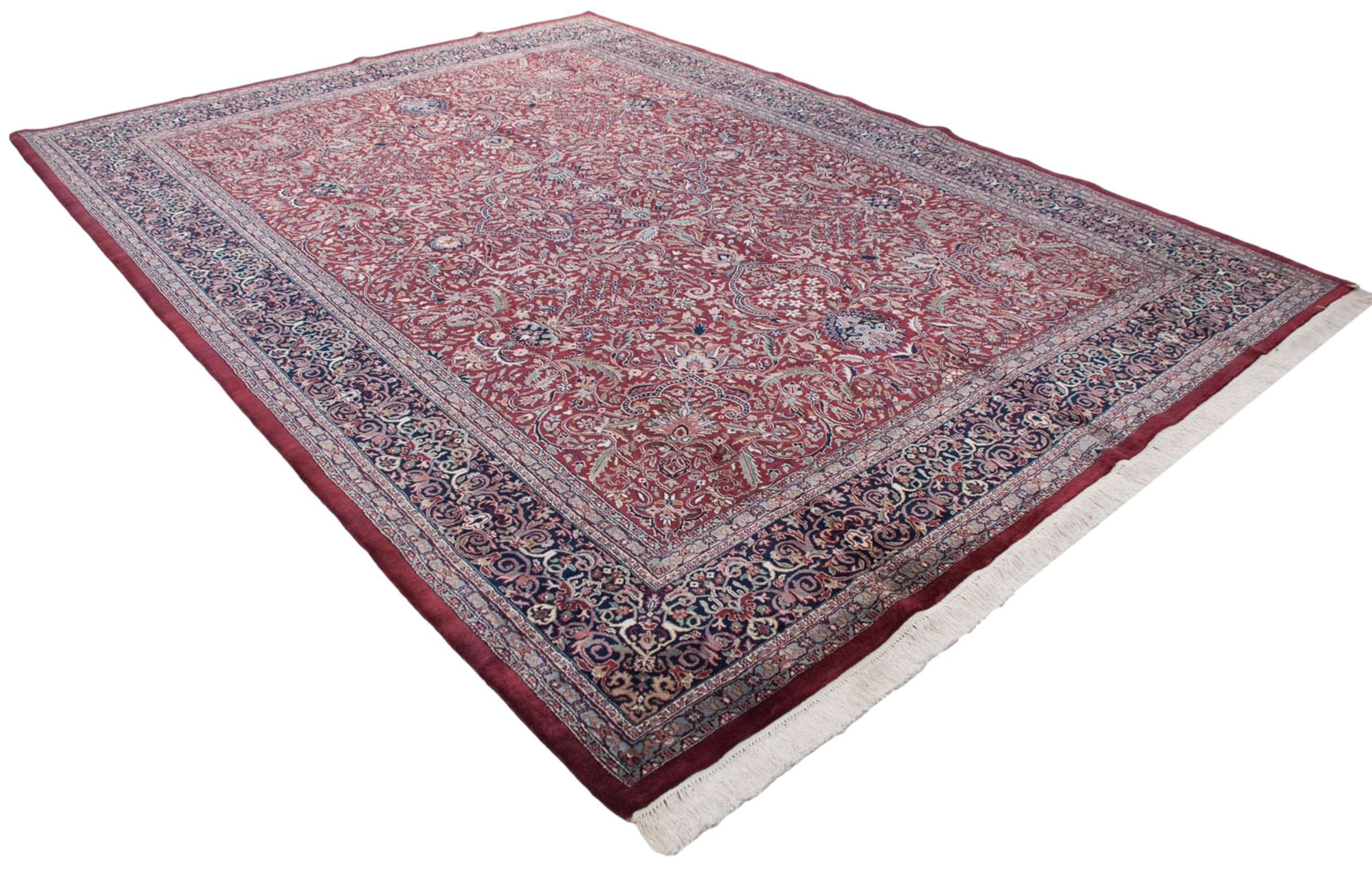 10x14 Vintage Indian Kashan Design Carpet