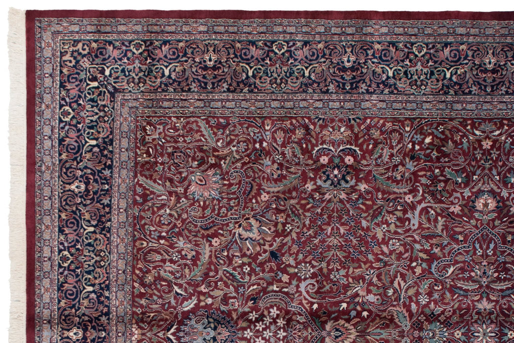 10x14 Vintage Indian Kashan Design Carpet