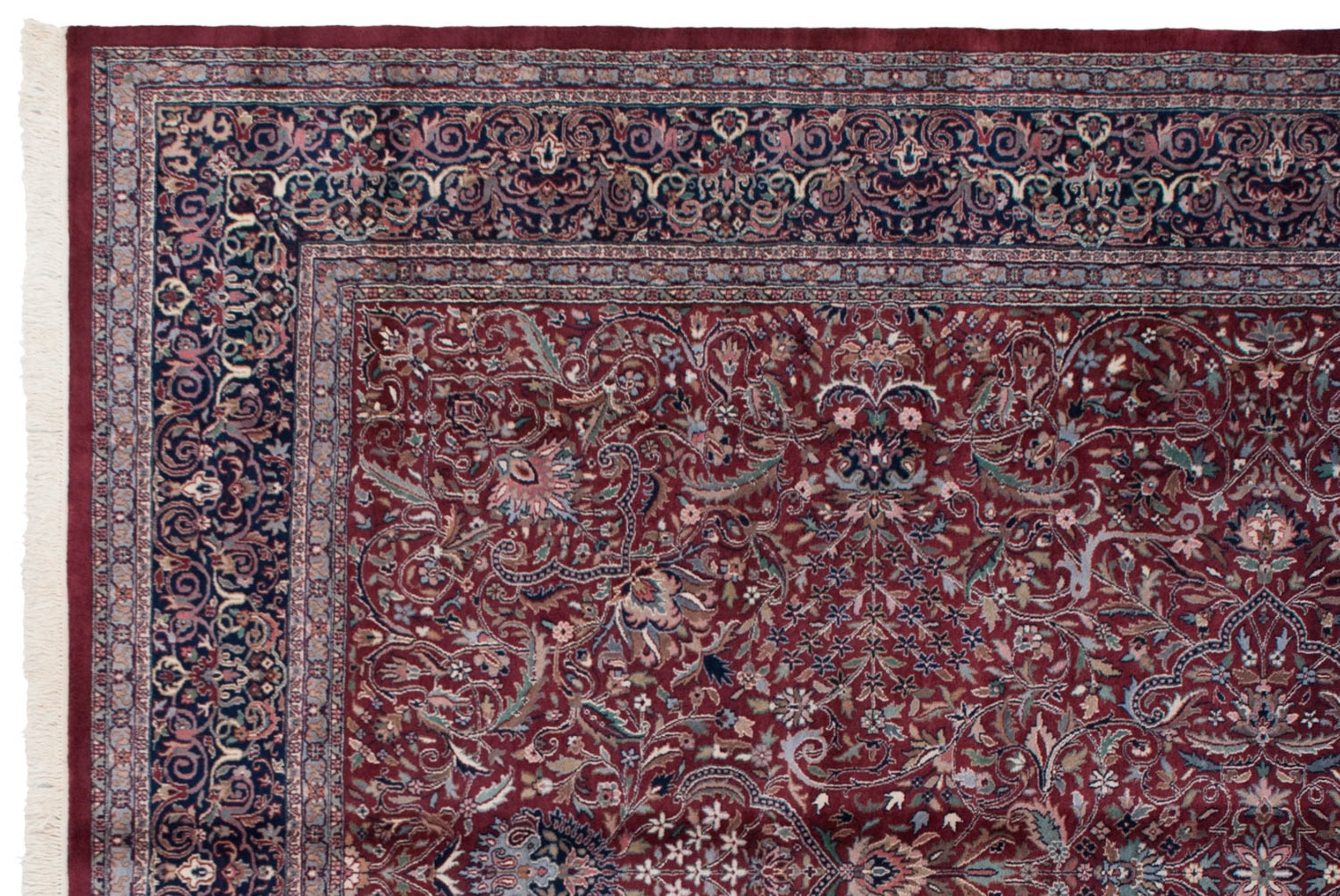 10x14 Vintage Indian Kashan Design Carpet