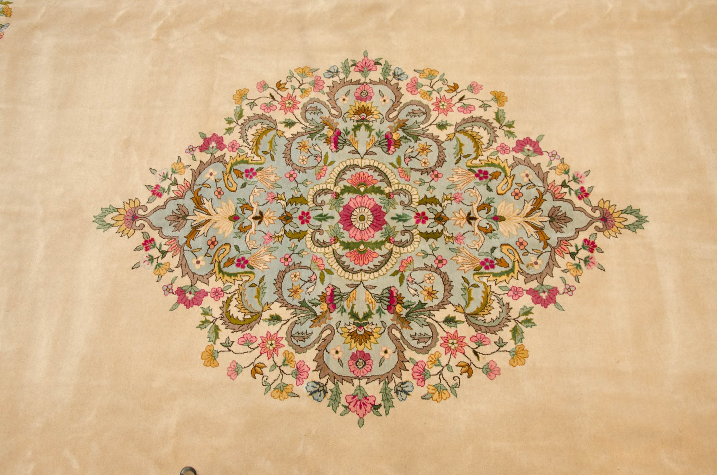 10x13 Vintage Fine Bulgarian Kerman Design Carpet