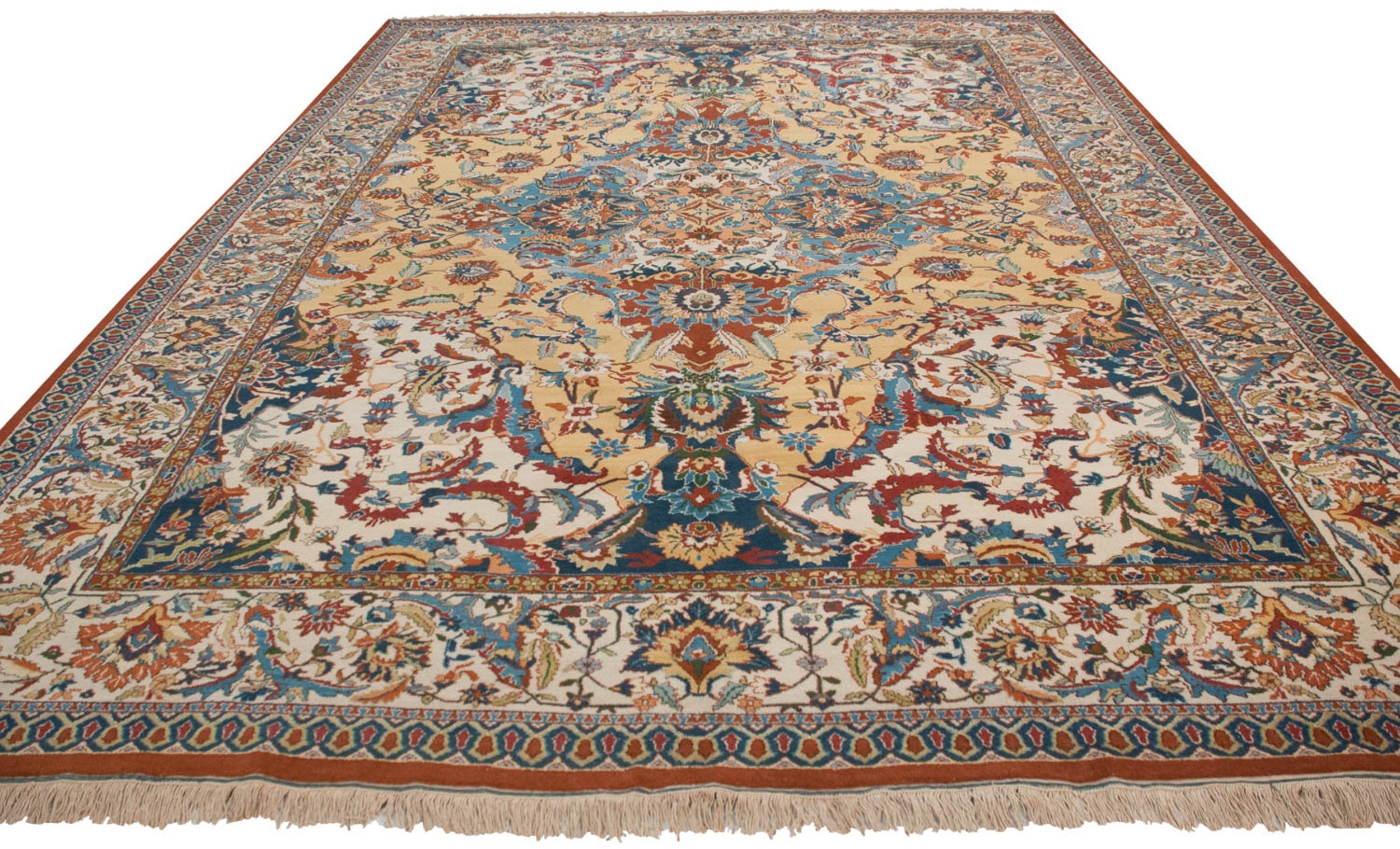 10x13.5 Vintage Indian Polonaise Design Carpet
