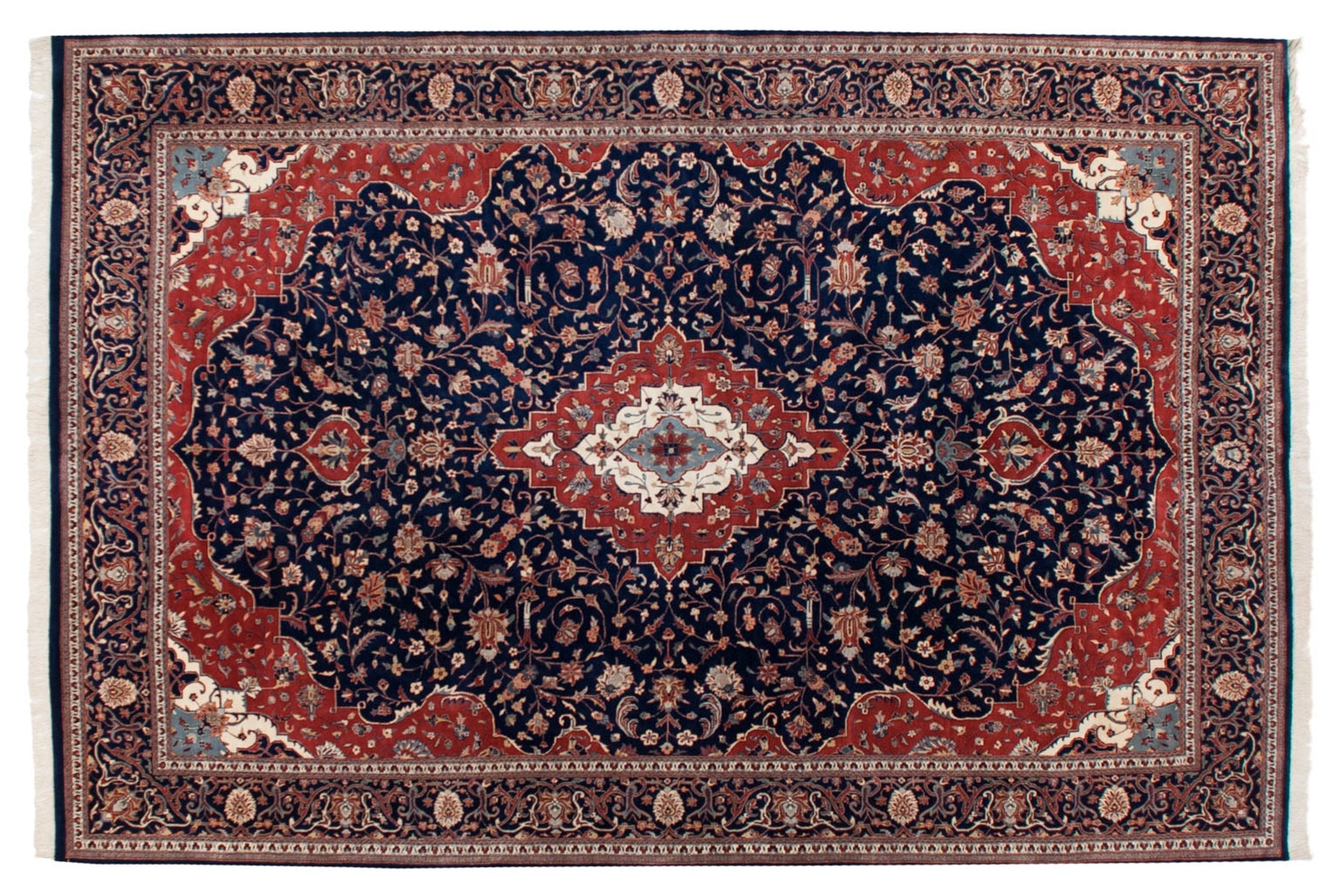 12x18 Vintage Indian Kashan Design Carpet