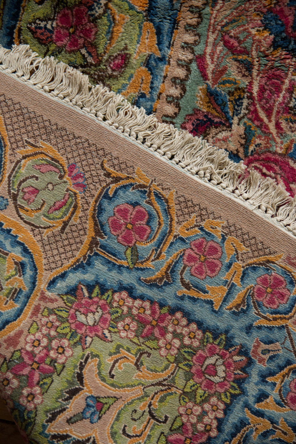 9.5x13.5 Vintage Kerman Carpet