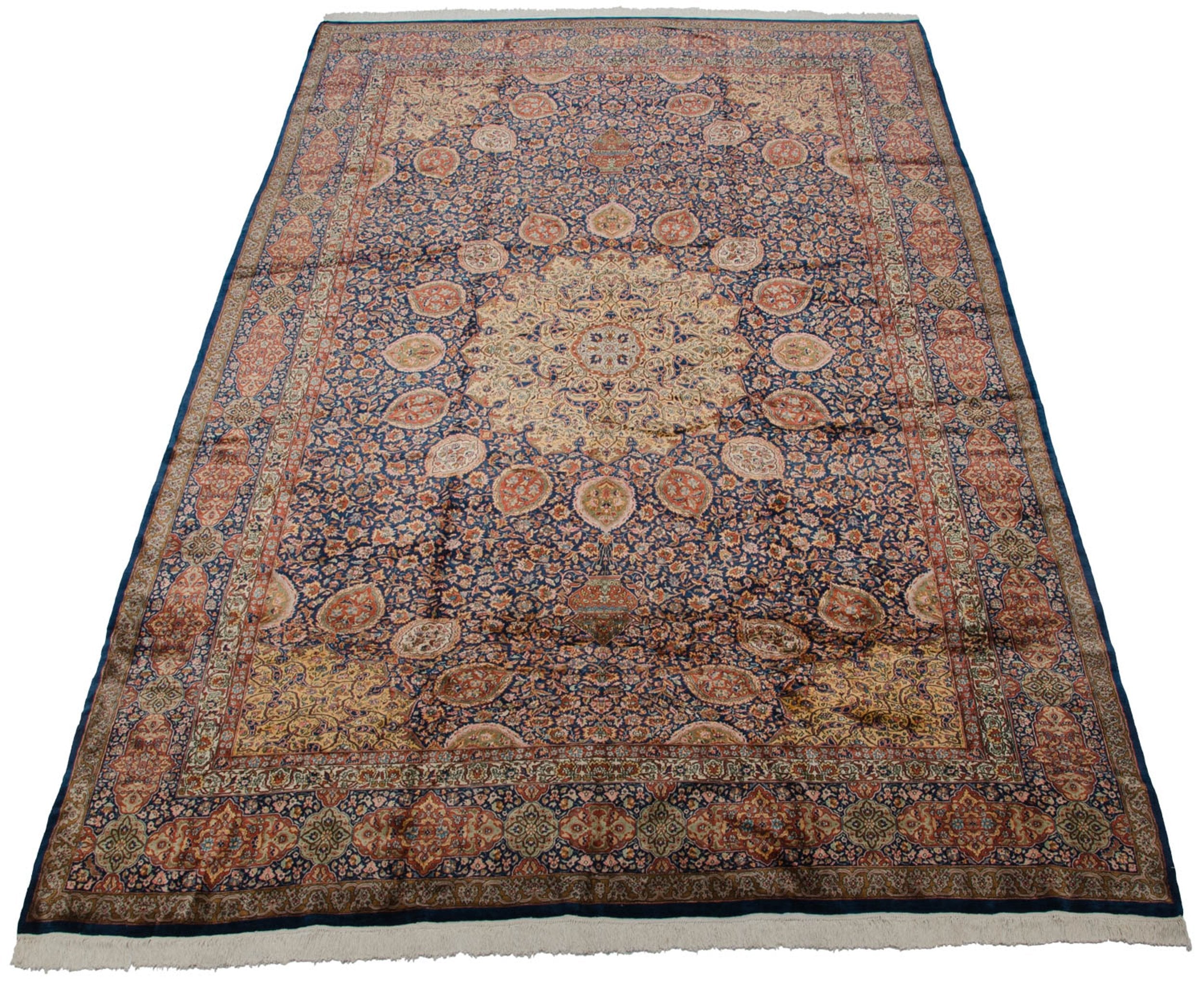 10x16.5 Vintage Fine Pakistani Ardebil Design Carpet