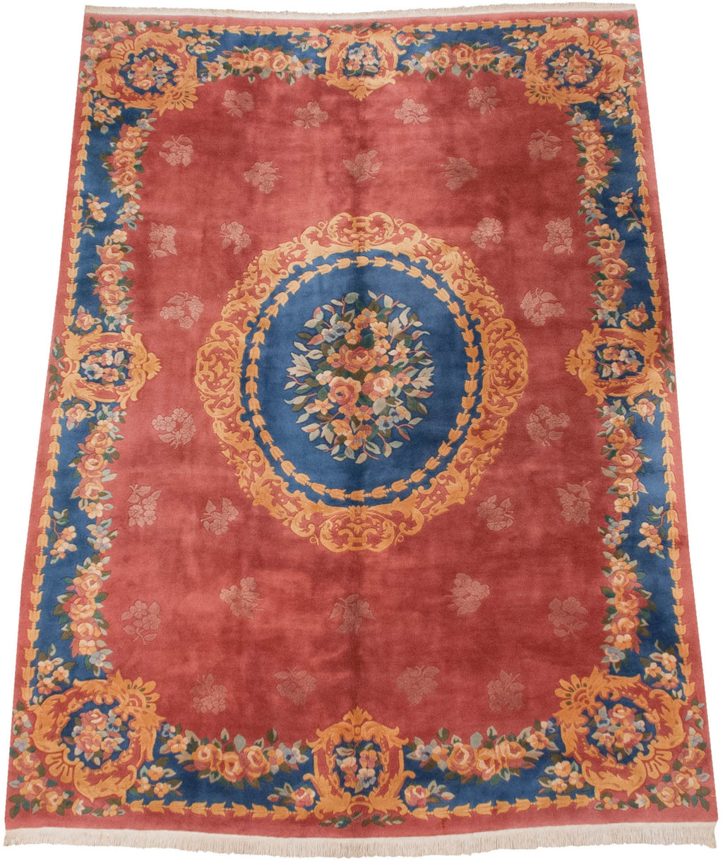 9.5x13.5 Vintage Japanese Aubusson Design Carpet