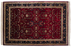 9.5x14 Fine Indian Mohajeran Sarouk Design Carpet