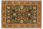 9.5x14.5 Fine Indian Serapi Design Carpet