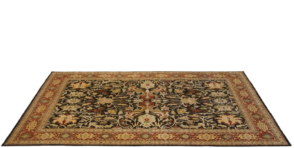 9.5x14.5 Fine Indian Serapi Design Carpet