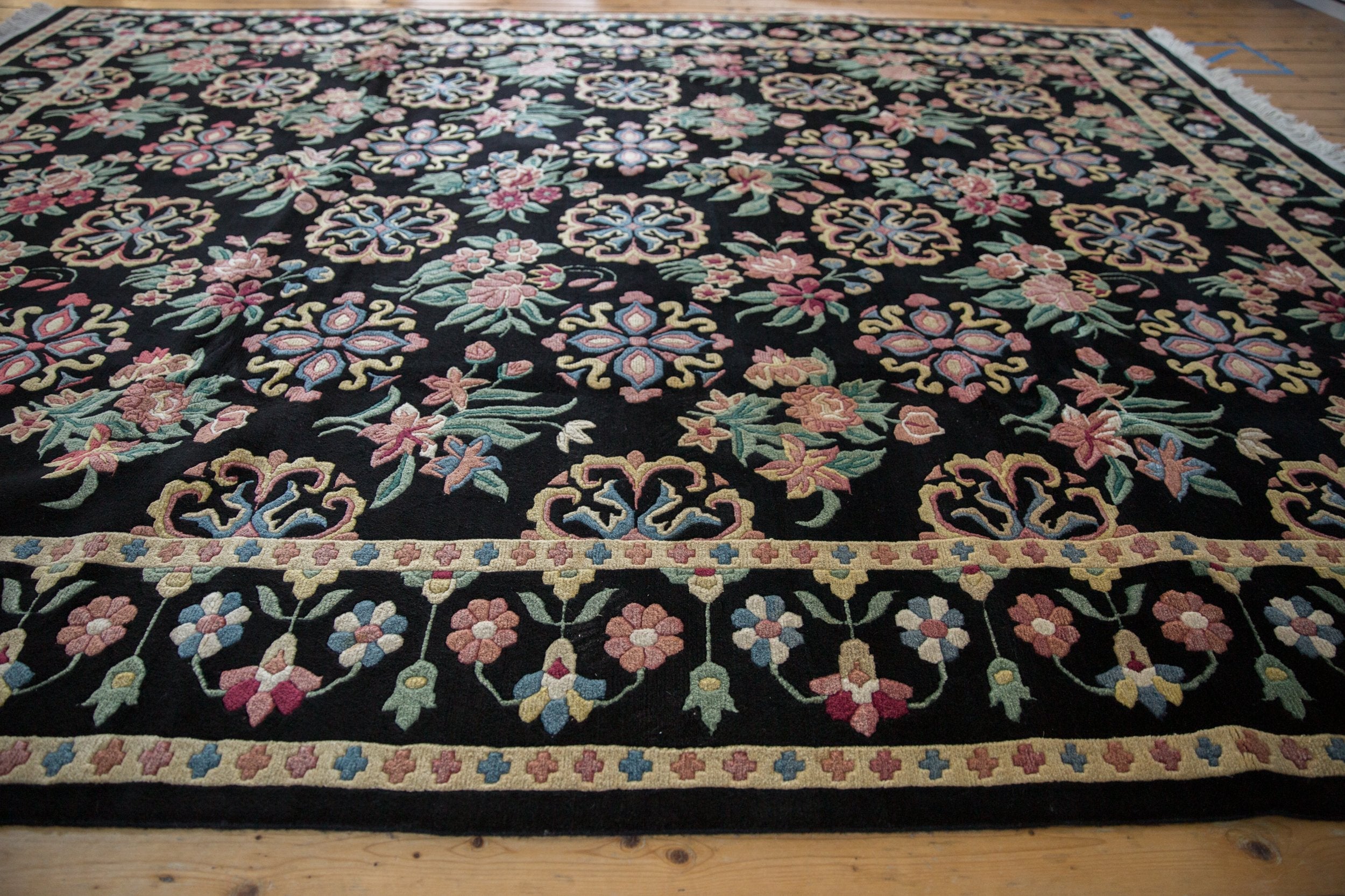9x11.5 Vintage Indian Arts And Crafts Design Carpet