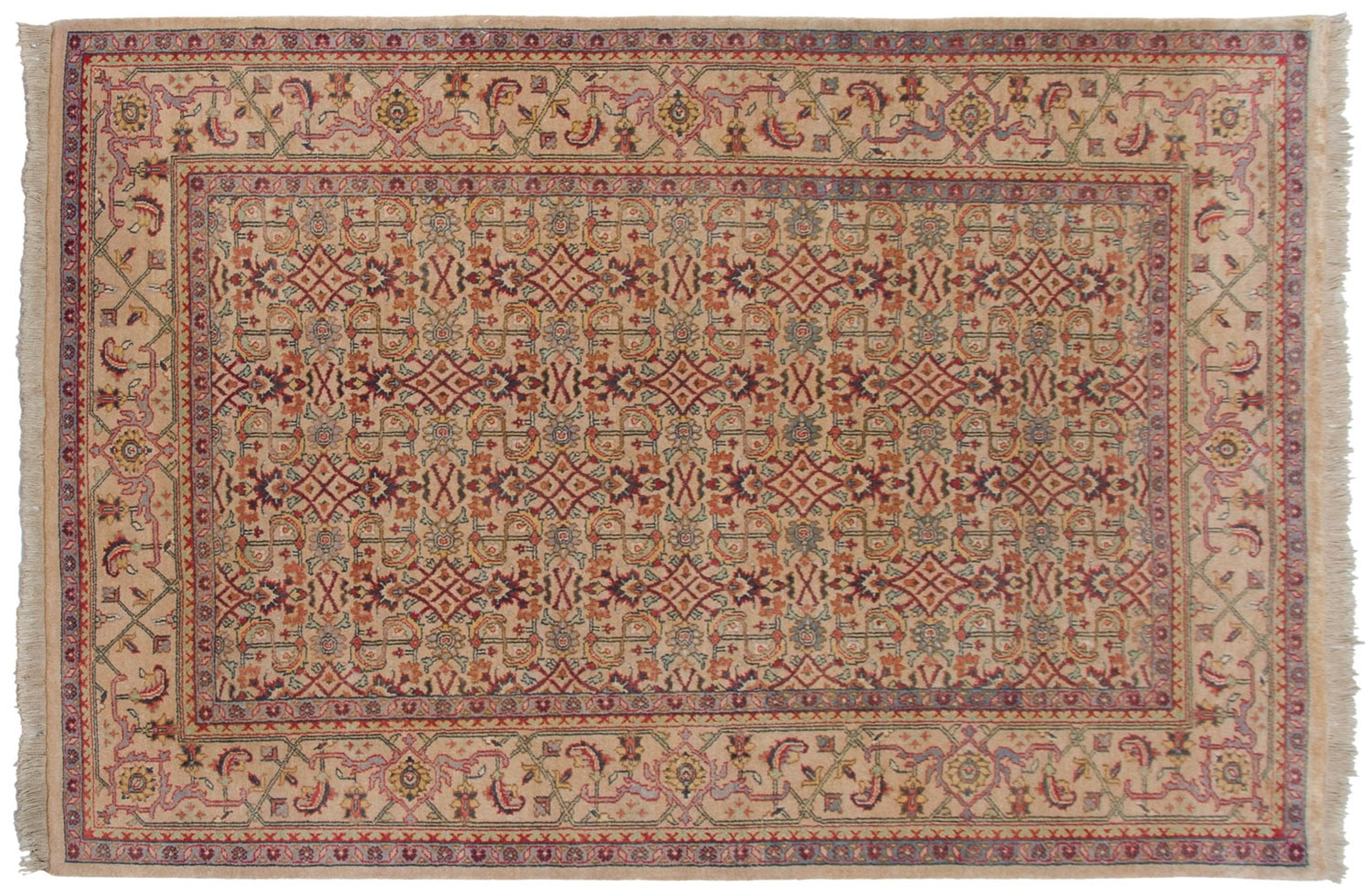 6x9 Vintage Indian Mahal Design Carpet