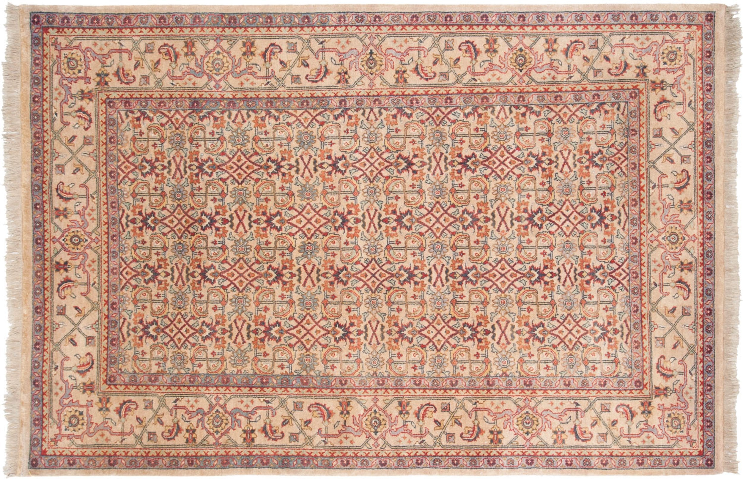 6x9 Vintage Indian Mahal Design Carpet