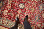 6x9 Vintage Indian Heriz Design Carpet