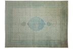 9x11.5 Vintage Distressed Bulgarian Tabriz Design Carpet