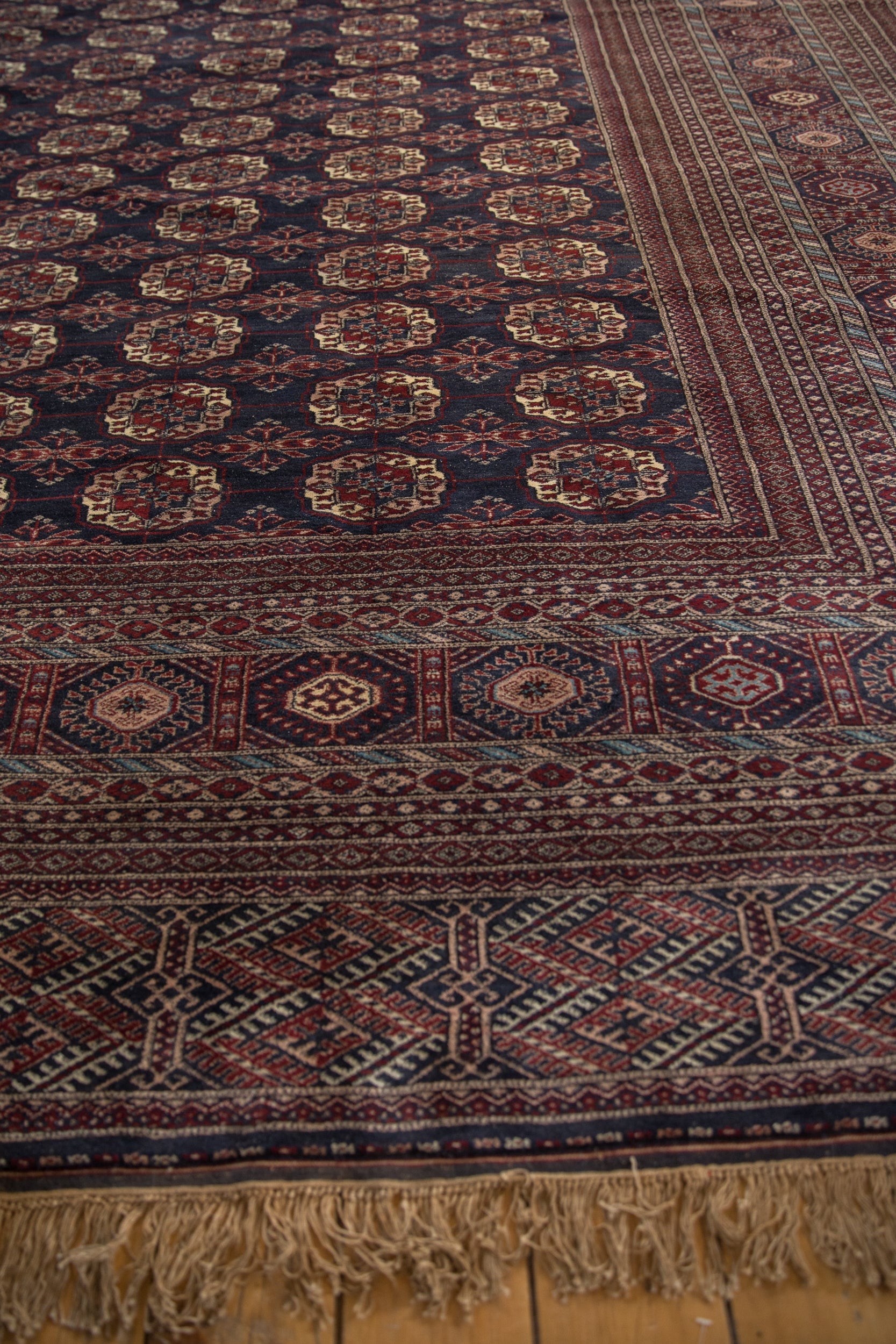 12x12.5 Vintage Fine Bokhara Square Carpet